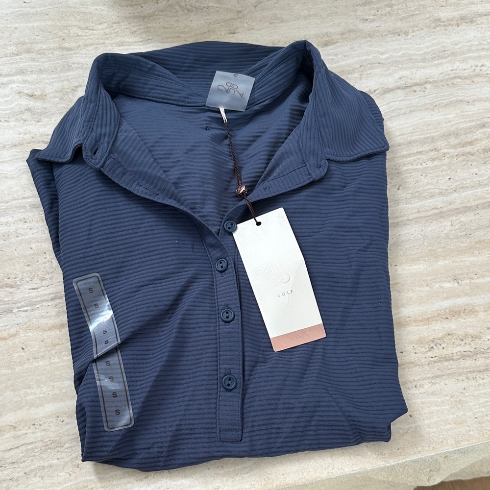 Navy golf Button Down Shirt